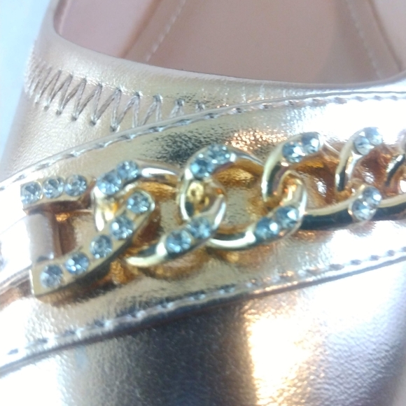Forever Gold Rhinestone Flats - Picture 3 of 10